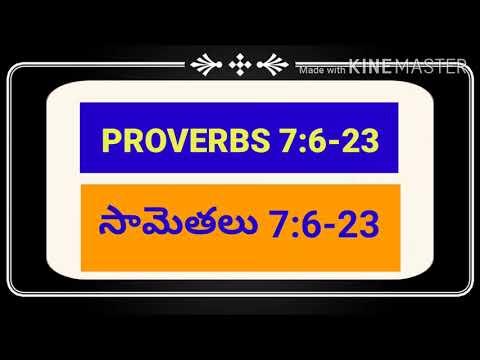 సామెతలు 7:6-23 , PROVERBS 7:6-23