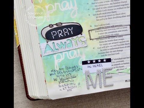 Virtual Smooches: Bible Journaling {Psalm 55:17}
