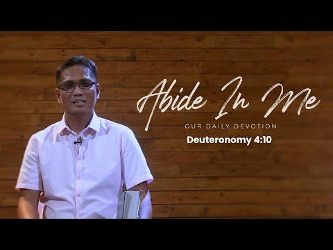 Abide In Me (Daily Devotion) Deuteronomy 4:10