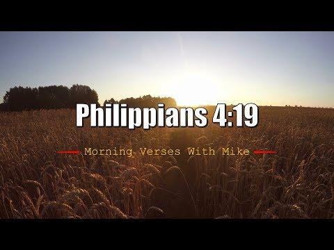 Philippians 4:19 | Morning Verses With Mike | #MVWM
