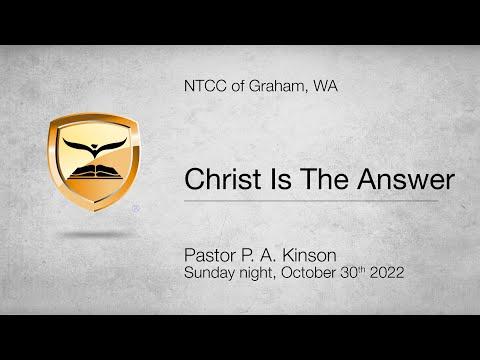 Christ Is The Answer — 1 Chronicles 21:18-27 — Pastor P. A. Kinson