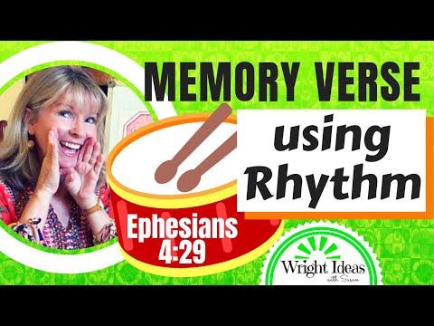 BIBLE MEMORY VERSE using RHYTHM: Ephesians 4:29 (POWER OF WORDS)