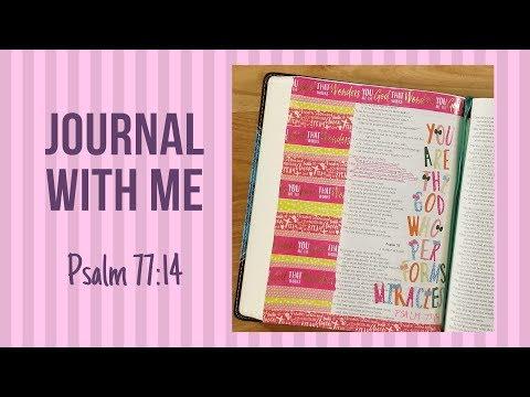 Bible Journaling: Psalm 77:14: Washi Tape Entry