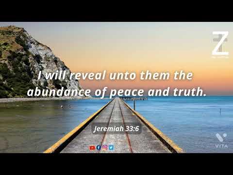Jeremiah 33:6 | Zabel Ministries | Bible verse of the day | Message and Prayer #peace #truth #love