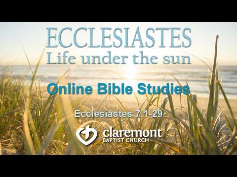 Online Bible Study - Ecclesiastes 7:1-29