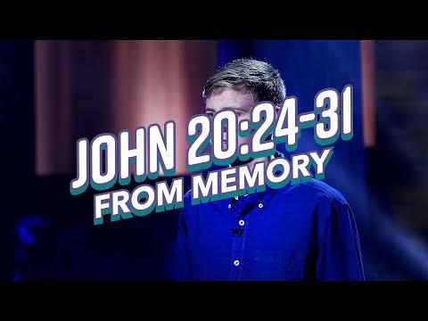 John 20:24-31 FROM MEMORY!!