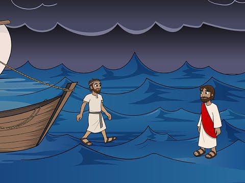 7/11/21 Preschool Lesson, Peter Walks on Water (Matthew 14:22-33)