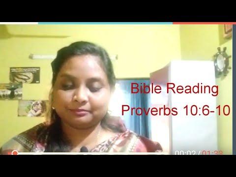 22.08.2020 Bible Reading, Proverbs 10:6-10