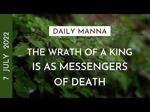The Wrath Of A King Is As Messengers Of Death | Proverbs 16:14-15 | Daily Manna
