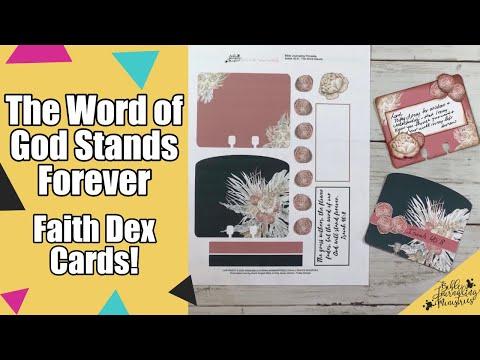 Faith Dex Cards Using Isaiah 40:8 The Word of God Stands Forever Bible Journaling Kit