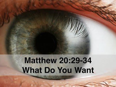 Matthew 20:29-34 ~ What Do You Want