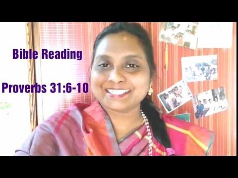 11.04.2021 Bible Reading, Proverbs 31:6-10