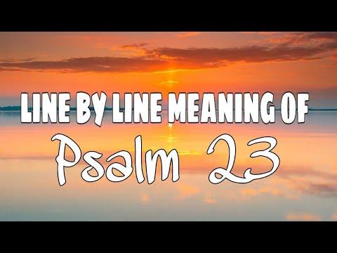 PSALM 23 MEANING LINE BY LINE