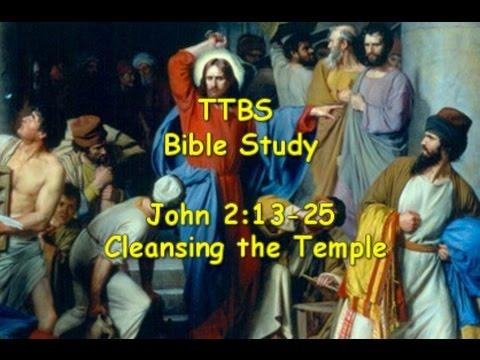 John 2:13-25 Bible Study.  Cleansing the Temple