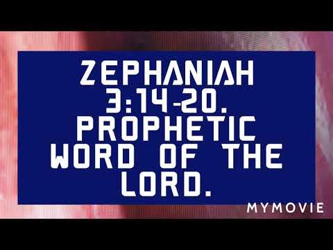 ZEPHANIAH 3:14-20 PROPHETIC WORD OF THE LORD. BY APOSTLE ESTHER JOY