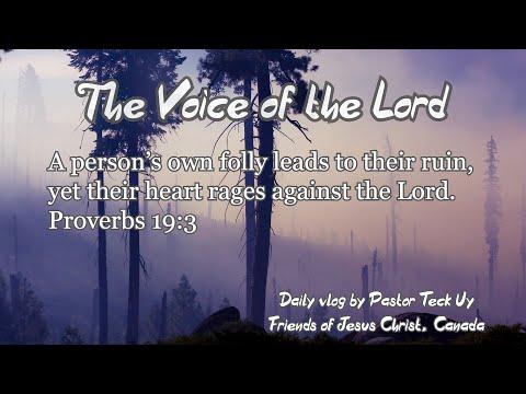 Proverbs 19:3 - The Voice of the Lord - November 17, 2020 by Pastor Teck Uy
