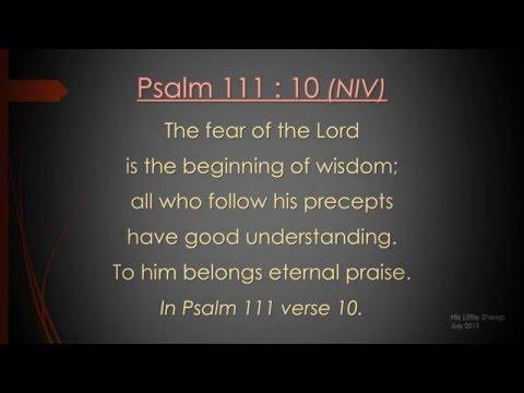 Psalm 111 : 10  - The fear of the Lord - w accompaniment (Scripture Memory Song)