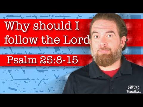 Why should I follow the Lord? - Psalm 25:8-15