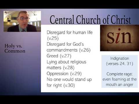 Holy vs. Common (Ezekiel 22:23-31)