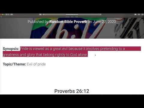 Proverbs 26:12 | Evil of Pride