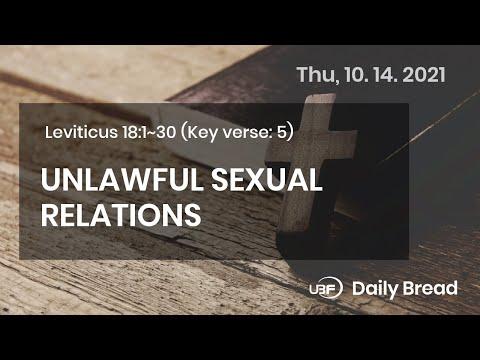 UNLAWFUL SEXUAL RELATIONS / UBF Daily Bread, Leviticus 18:1~30, October 14,2021