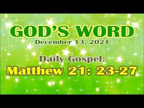 Daily Bible Verse December 13, 2021 Matthew 21: 23-27 God's Word  Bible Reading
