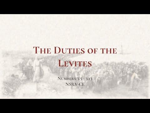 The Duties of the Levites - Holy Bible, Numbers 3:5-3:13