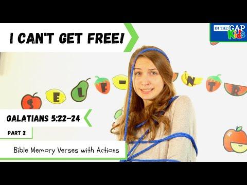 Galatians 5:22-24 | Bible Memory Verses for Kids with Actions | Self Control for kids (Week 2)
