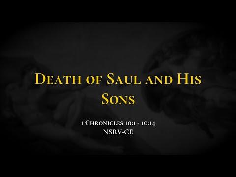 Death of Saul and His Sons - Holy Bible, 1 Chronicles 10:1-10:14
