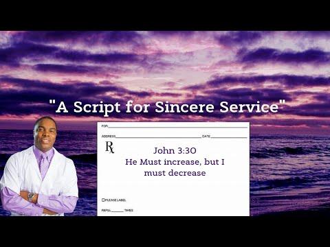 "A Script for Service" John 3:25-30