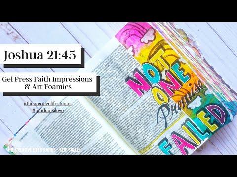 Not One Promise Failed - Joshua 21:45 - Gel Press Faith Impressions & Art Foamies