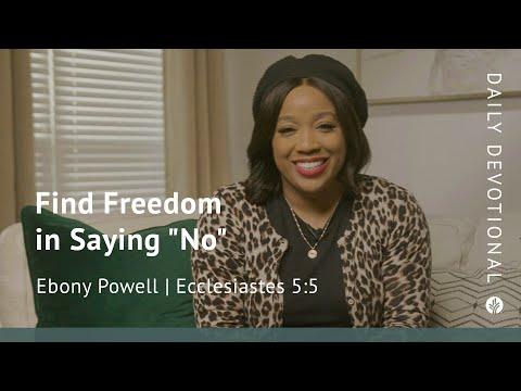 Find Freedom in Saying "No" | Ecclesiastes 5:5 | Our Daily Bread Video Devotional