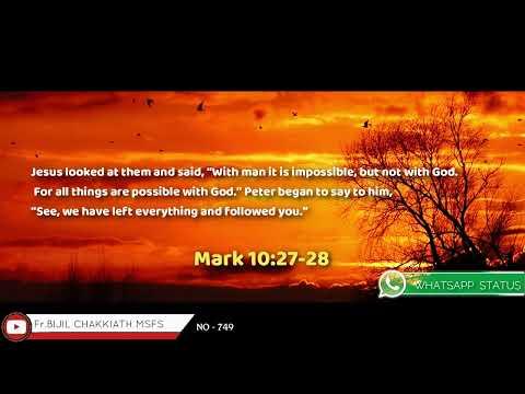 Mark 10:27-28 | Daily Word_29/05/2022 | Whatsapp Status