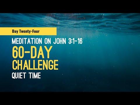 DAY 24 Meditation on John 3:1-16 -- 60 Day Quiet Time Challenge, a daily Scripture reading habit.