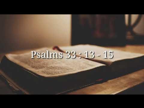 Inspirational Kuki short Bible verses ~Psalms 33 : 13 - 15