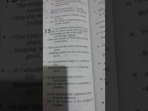 SDA Scripture song Proverbs 15:3 (NKJV)