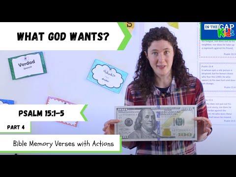 Psalm 15:1-5 | Bible Verses to Memorize for Kids with Actions | Truthfulness (Week 4)