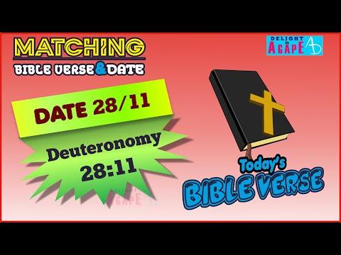 Date 28/11 | Deuteronomy 28:11 | Matching Bible Verse - Today's Date | Daily Bible verse