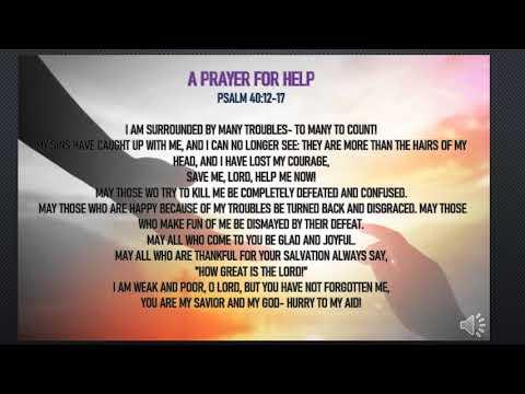 A prayer for help Psalm 40:12 17