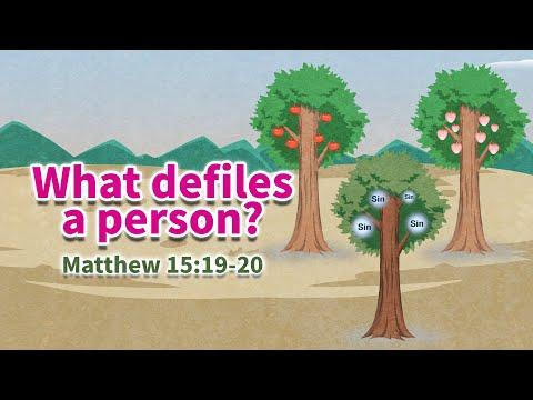 [weekend bible verse] What defiles a person? (Matthew 15:19-20)