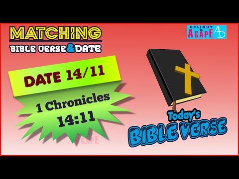 Date 14/11 | 1 Chronicles 14:11 | Matching Bible Verse - Today's Date | Daily Bible verse