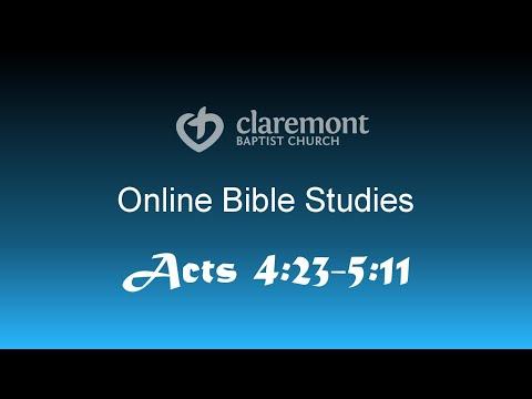 Bible Study - Acts 4:23-5:11
