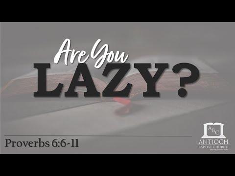 Are You Lazy? (Proverbs 6:6-11)