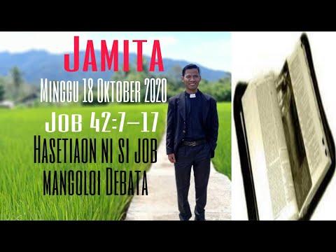 Jamita Minggu 18 oktober 2020 (Job 42:7-17) HASETIAON NI SI JOB
