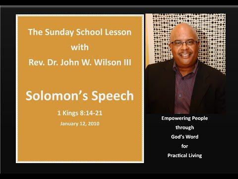 Solomon's Speech 1 Kings 8:14-21