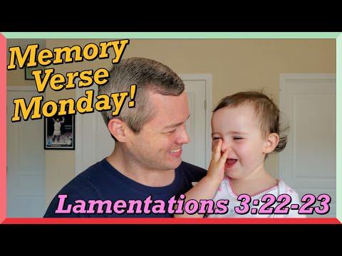 Lamentations 3:22-23 | Memory Verse Monday with Gloria!
