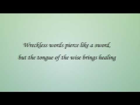 Scripture To Song: Proverbs 12:18 Wreckless Words