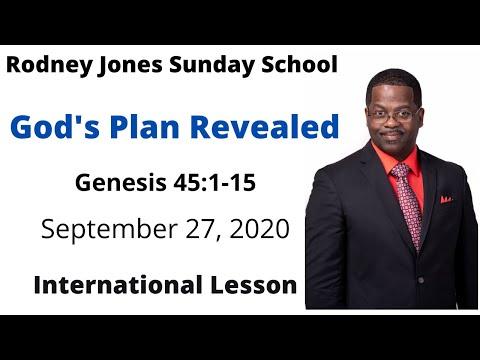 God's Plan Revealed, Genesis 45:1-15, September 27, 2020, Sunday school lesson (Int)