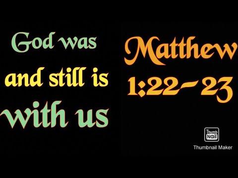 Bible Study Lessons...Jesus was God with us (Matthew 1:22-23).
