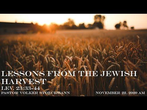 "Lessons From The Jewish Harvest" ~ Leviticus 23:33-44
